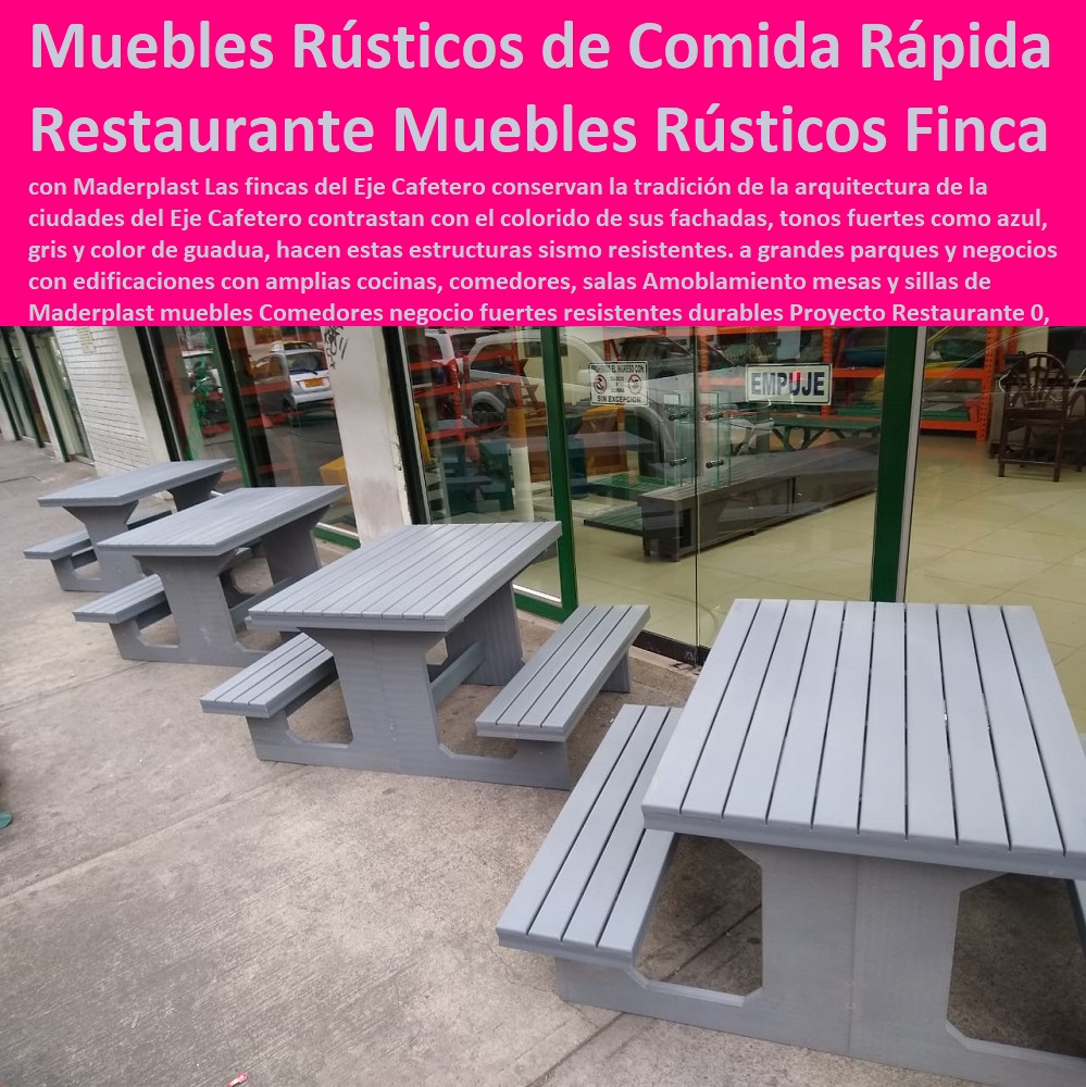 Amoblamiento mesas y sillas de Maderplast muebles Comedores para negocio fuertes resistentes durables 0 Proyecto Para un Restaurante 0, Muebles Para Finca Rústicos 0, Muebles De Terrazas De Exterior 0 Interior 0 Muebles De Jardín Y Exteriores 0 Muebles Para Exteriores De Madera Plástica Maderplast 0 Muebles Para Hostelería Y Hotelería 0 Muebles Para Cafeteria 0 Muebles Para Restaurante 0 Diseño de Muebles Campestres 0 Fábrica de muebles Campestres, Muebles Campestres Para Exteriores 0 Proyecto de Restaurante de Comida Rápida 0, Muebles Rústicos Amoblamiento mesas y sillas de Maderplast muebles Comedores para negocio fuertes resistentes durables 0 Proyecto Para un Restaurante 0, Muebles Para Finca Rústicos 0, Proyecto de Restaurante de Comida Rápida 0, Muebles Rústicos
